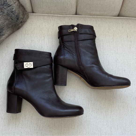 Chocolate brown Leather dress boots. Ann Taylor. Size 8 - Picture 4 of 4